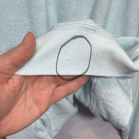 Daily Drills Oversized Crew Neck Terry Cloth Cozy Sweatshirt Surf Green Size M/L - Picture 10 of 10